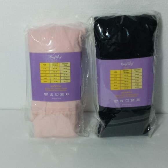 GIRLS TIGHT by CORY WAY PINK/BLACK 8-10Y SET OF 2 - Picture 4 of 4